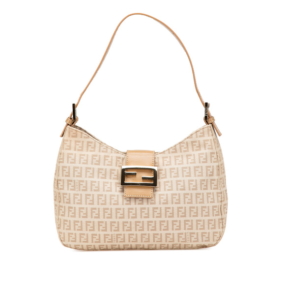 Pre-Loved Fendi Zucchino Canvas Shoulder Bag - Picture 1 of 12